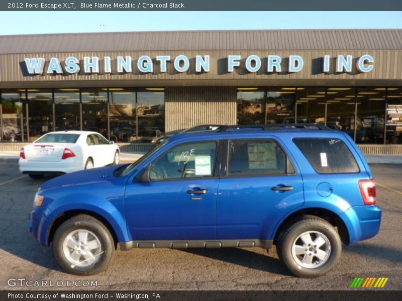 Blue Flame Metallic / Charcoal Black 2012 Ford Escape XLT
