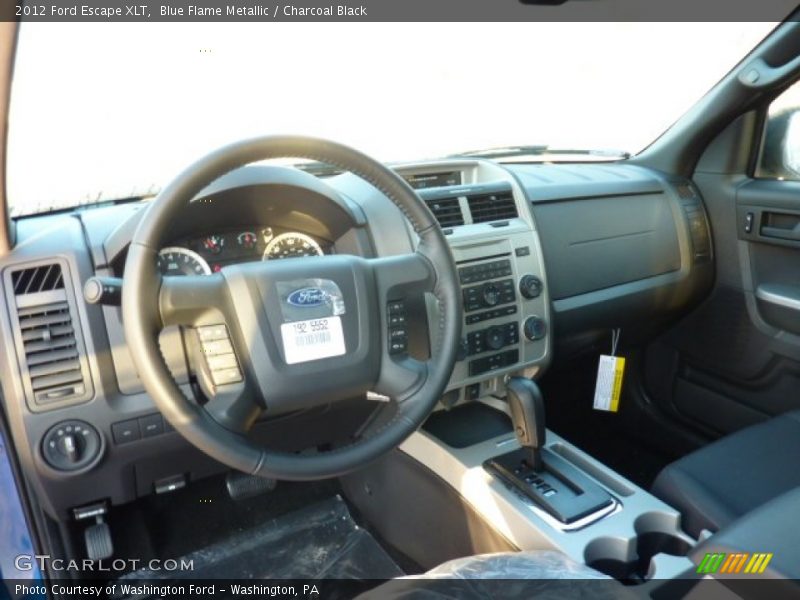 Blue Flame Metallic / Charcoal Black 2012 Ford Escape XLT