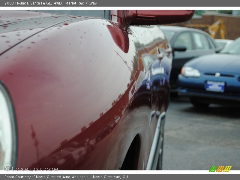 Merlot Red / Gray 2003 Hyundai Santa Fe GLS 4WD