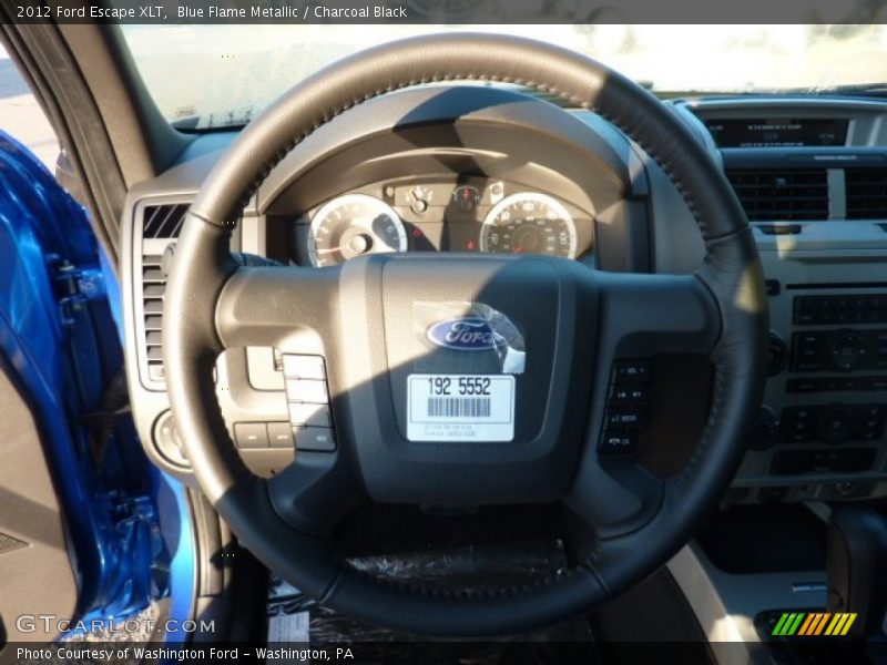 Blue Flame Metallic / Charcoal Black 2012 Ford Escape XLT