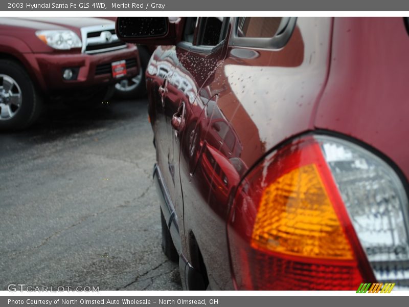 Merlot Red / Gray 2003 Hyundai Santa Fe GLS 4WD