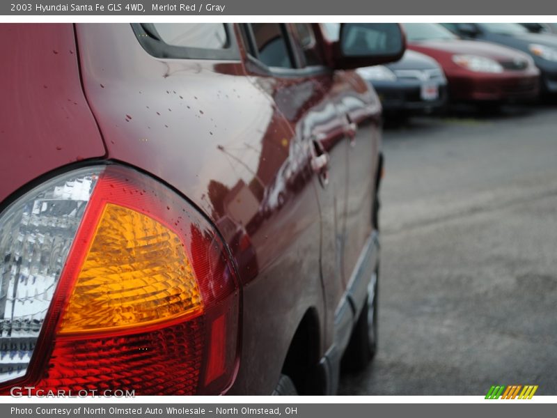 Merlot Red / Gray 2003 Hyundai Santa Fe GLS 4WD
