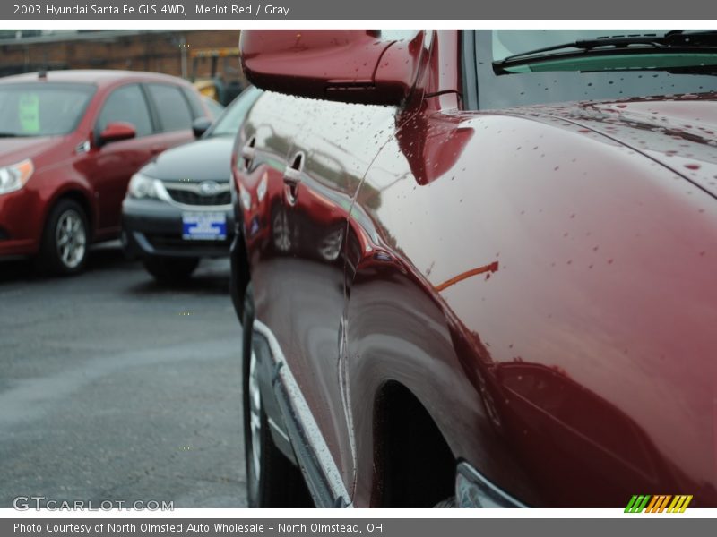 Merlot Red / Gray 2003 Hyundai Santa Fe GLS 4WD