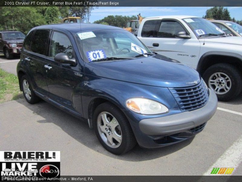 Patriot Blue Pearl / Taupe/Pearl Beige 2001 Chrysler PT Cruiser