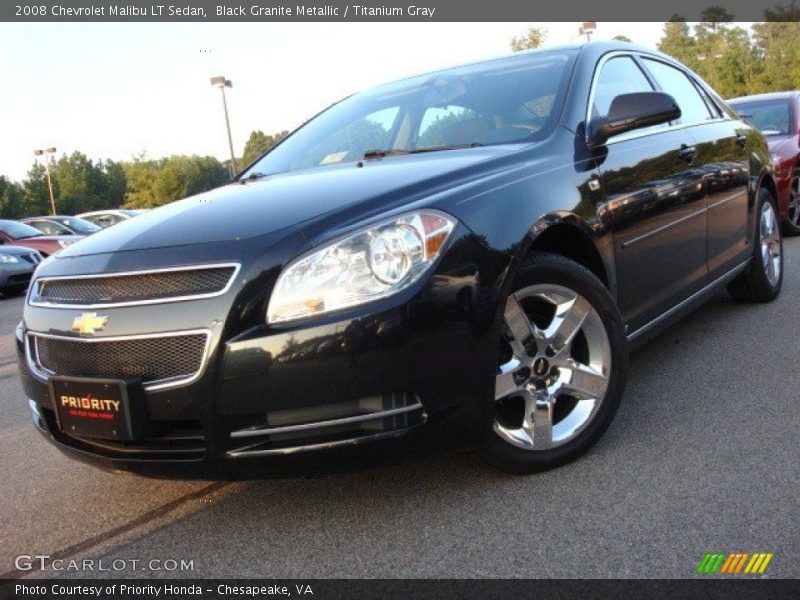 Black Granite Metallic / Titanium Gray 2008 Chevrolet Malibu LT Sedan