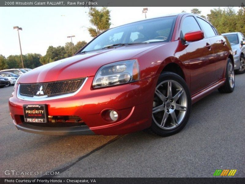 Rave Red / Black 2008 Mitsubishi Galant RALLIART