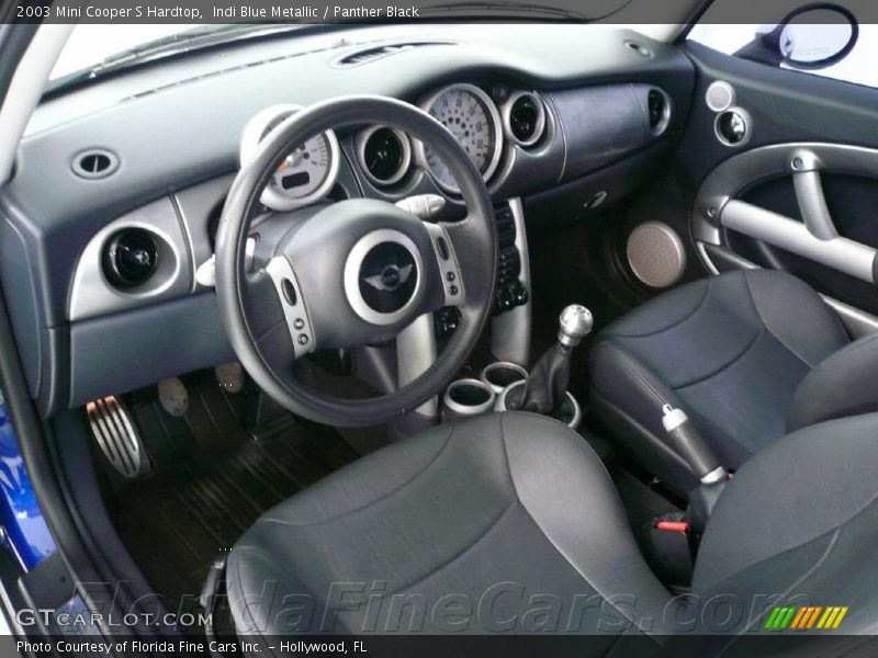 Indi Blue Metallic / Panther Black 2003 Mini Cooper S Hardtop