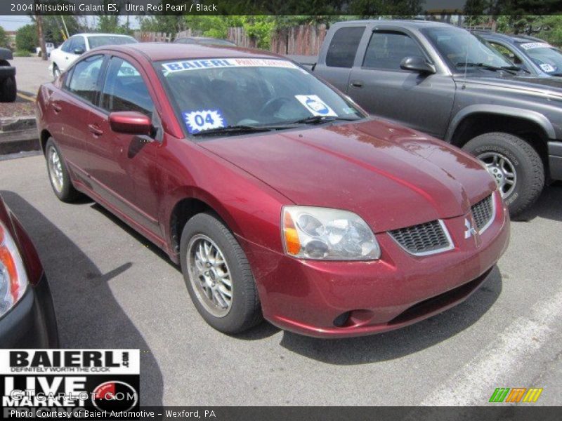 Ultra Red Pearl / Black 2004 Mitsubishi Galant ES