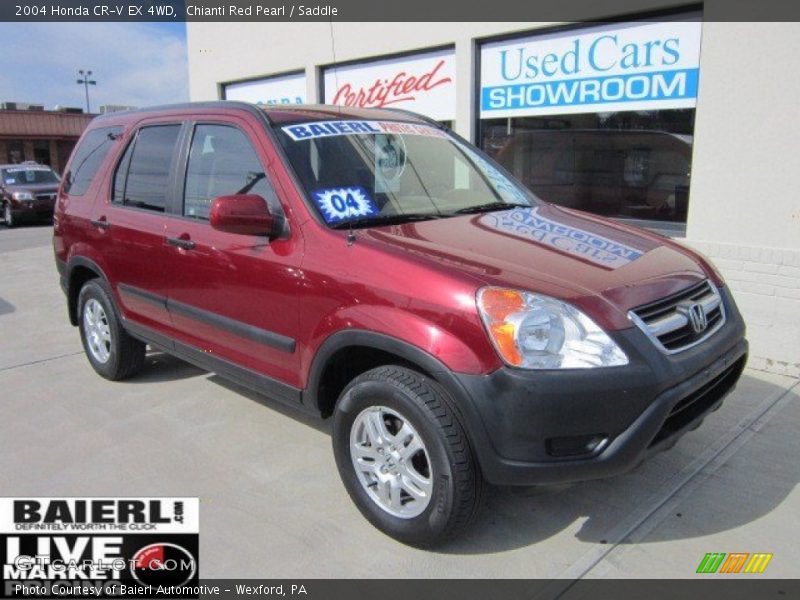 Chianti Red Pearl / Saddle 2004 Honda CR-V EX 4WD