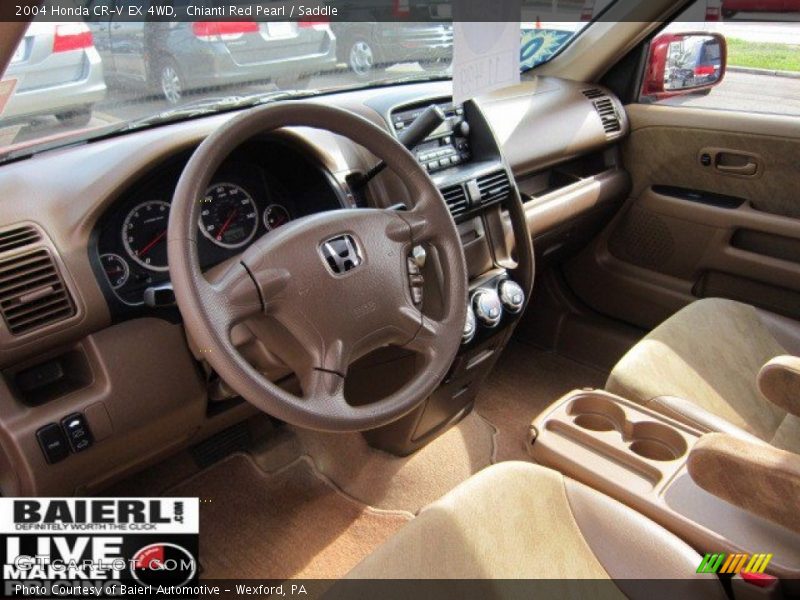 Chianti Red Pearl / Saddle 2004 Honda CR-V EX 4WD