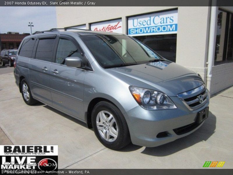 Slate Green Metallic / Gray 2007 Honda Odyssey EX
