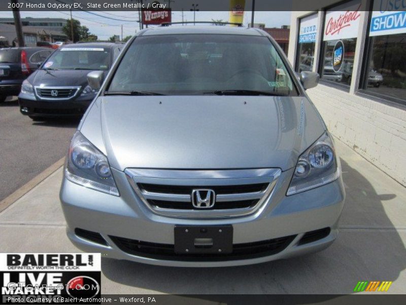 Slate Green Metallic / Gray 2007 Honda Odyssey EX
