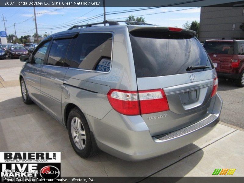 Slate Green Metallic / Gray 2007 Honda Odyssey EX