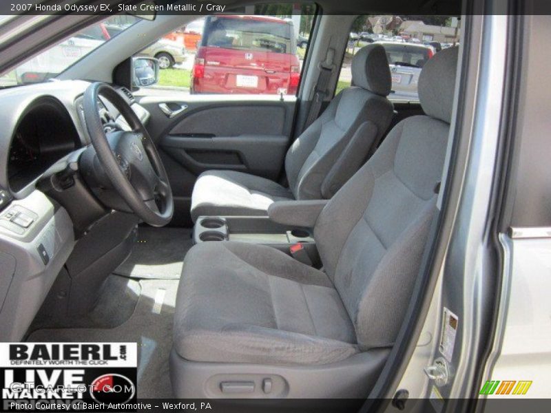 Slate Green Metallic / Gray 2007 Honda Odyssey EX