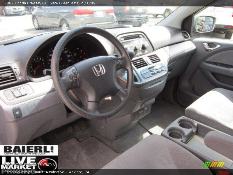 Slate Green Metallic / Gray 2007 Honda Odyssey EX