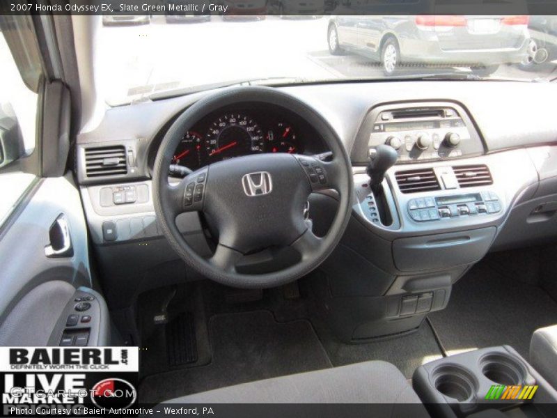 Slate Green Metallic / Gray 2007 Honda Odyssey EX
