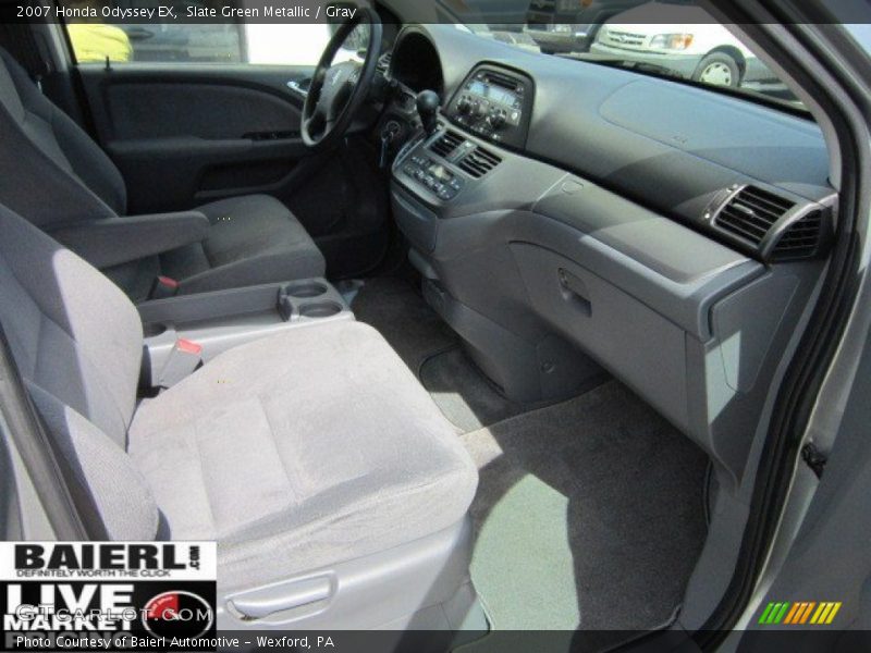 Slate Green Metallic / Gray 2007 Honda Odyssey EX