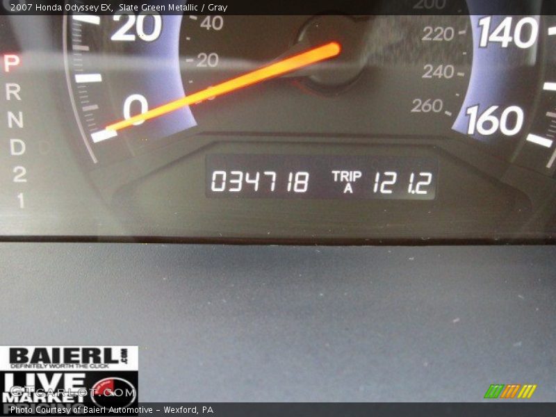 Slate Green Metallic / Gray 2007 Honda Odyssey EX