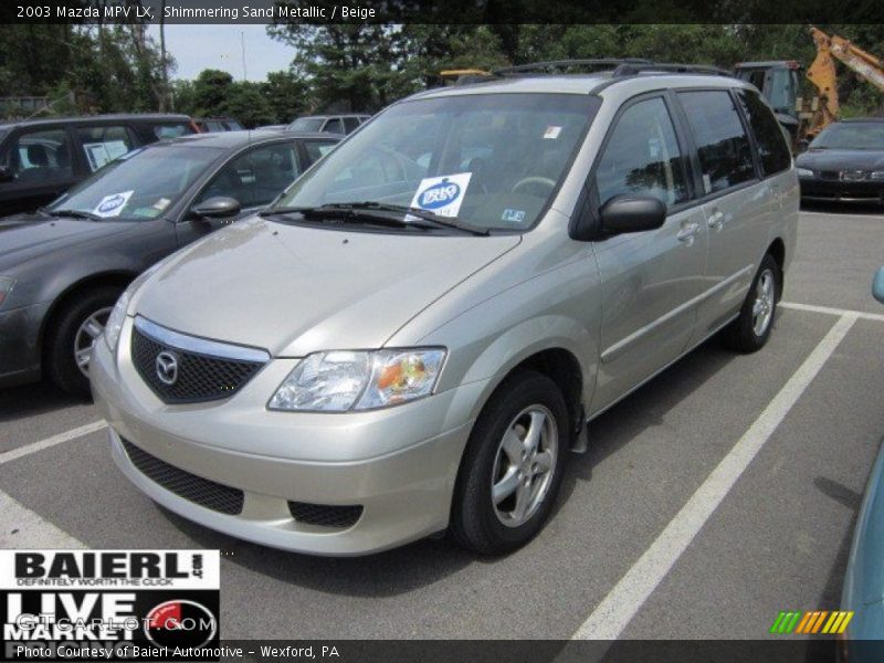 Shimmering Sand Metallic / Beige 2003 Mazda MPV LX