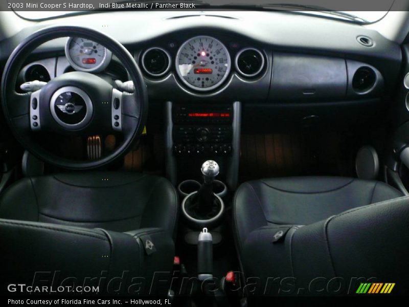 Indi Blue Metallic / Panther Black 2003 Mini Cooper S Hardtop