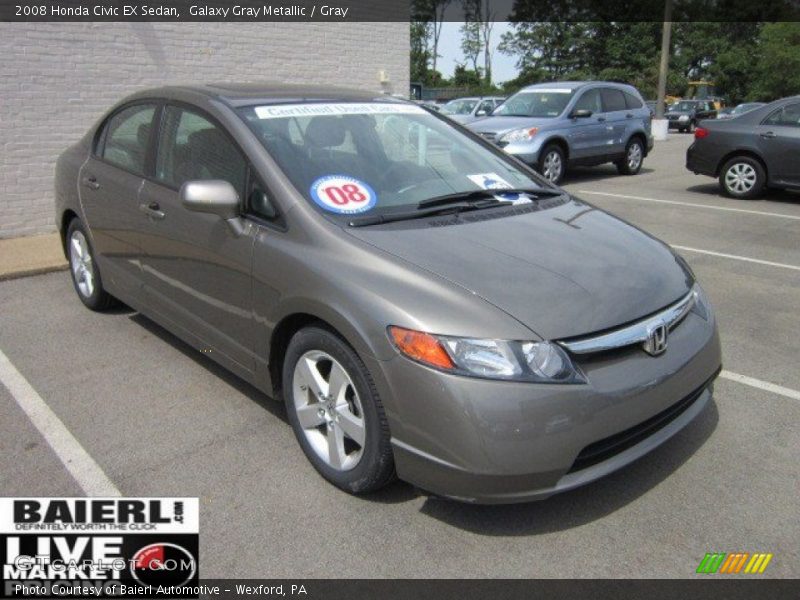 Galaxy Gray Metallic / Gray 2008 Honda Civic EX Sedan