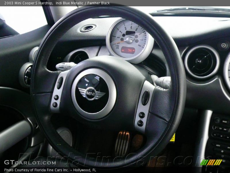 Indi Blue Metallic / Panther Black 2003 Mini Cooper S Hardtop