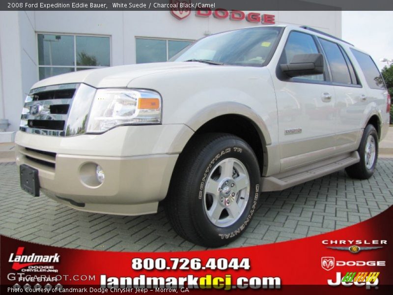 White Suede / Charcoal Black/Camel 2008 Ford Expedition Eddie Bauer