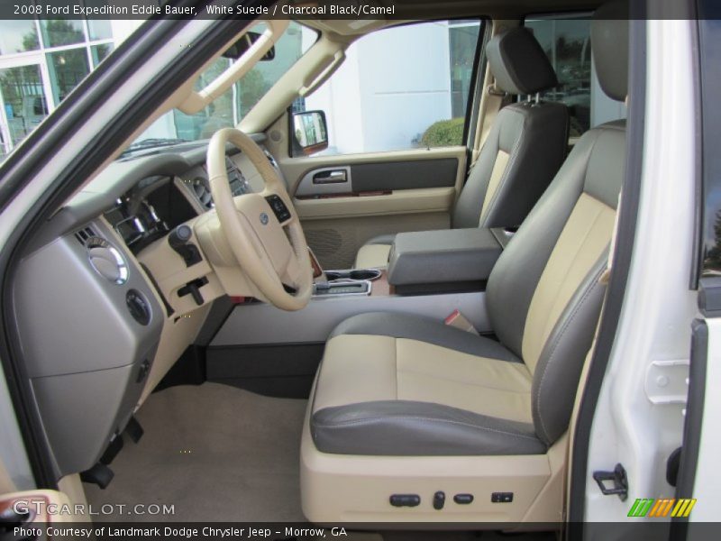 White Suede / Charcoal Black/Camel 2008 Ford Expedition Eddie Bauer