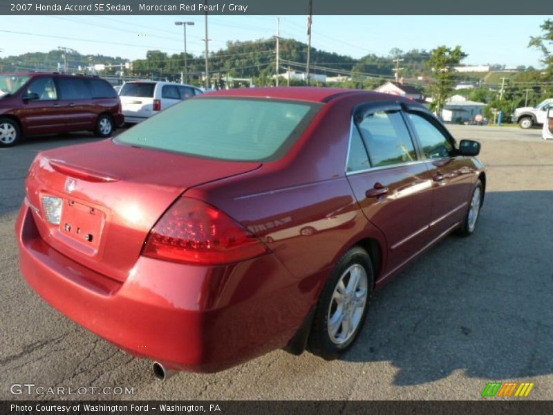 Moroccan Red Pearl / Gray 2007 Honda Accord SE Sedan