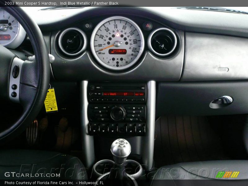 Indi Blue Metallic / Panther Black 2003 Mini Cooper S Hardtop