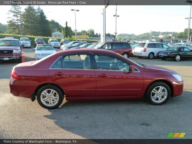 Moroccan Red Pearl / Gray 2007 Honda Accord SE Sedan