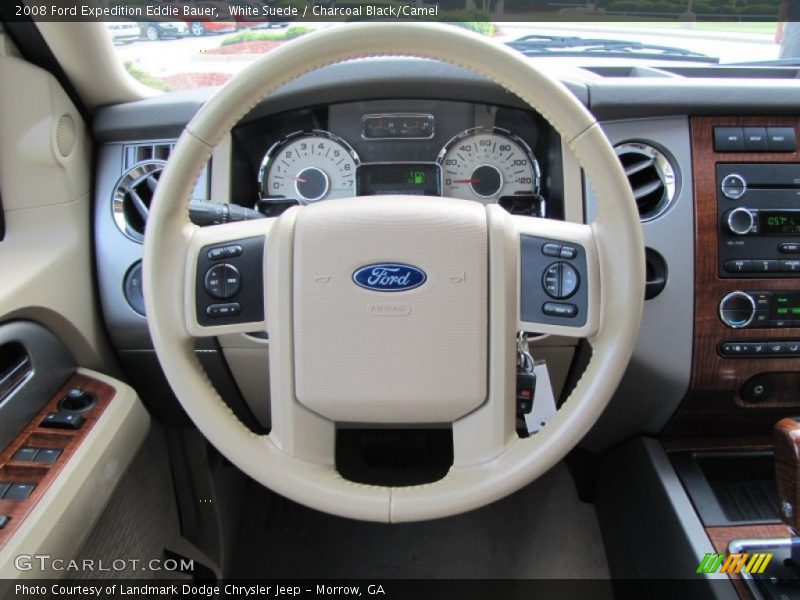 White Suede / Charcoal Black/Camel 2008 Ford Expedition Eddie Bauer