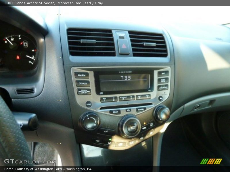 Moroccan Red Pearl / Gray 2007 Honda Accord SE Sedan