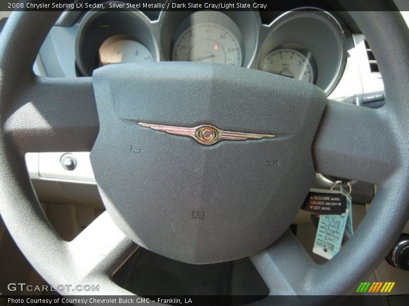 Silver Steel Metallic / Dark Slate Gray/Light Slate Gray 2008 Chrysler Sebring LX Sedan