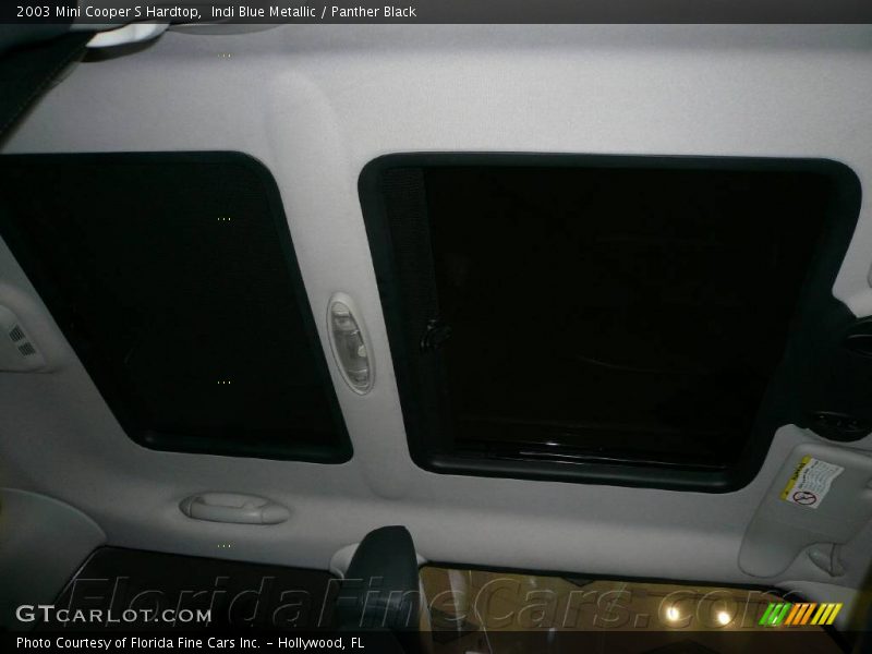 Indi Blue Metallic / Panther Black 2003 Mini Cooper S Hardtop