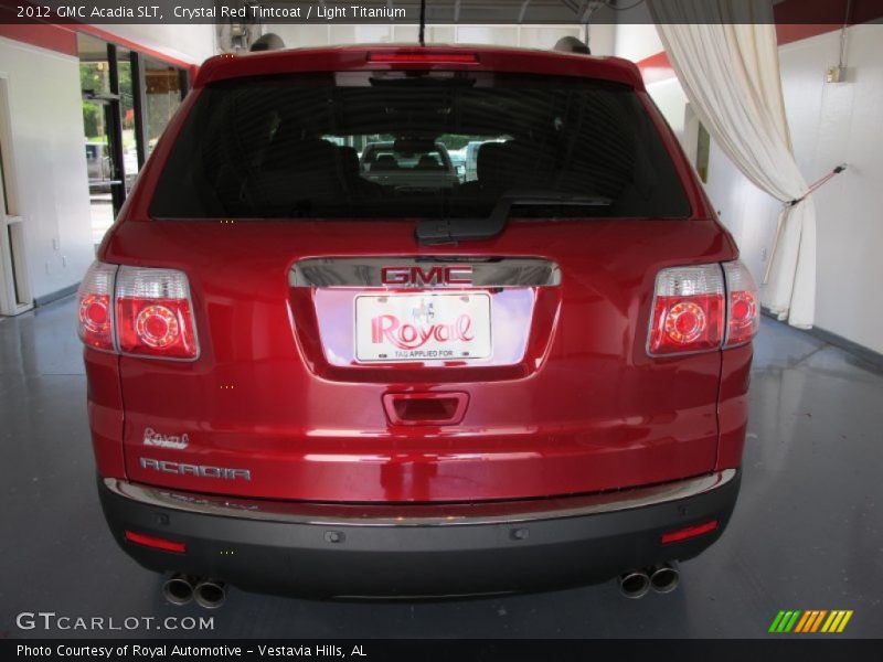 Crystal Red Tintcoat / Light Titanium 2012 GMC Acadia SLT