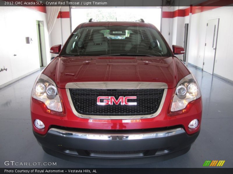 Crystal Red Tintcoat / Light Titanium 2012 GMC Acadia SLT