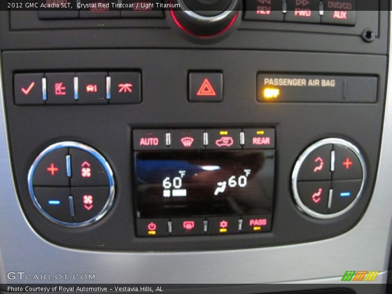 Controls of 2012 Acadia SLT