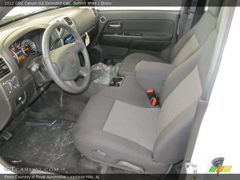  2012 Canyon SLE Extended Cab Ebony Interior