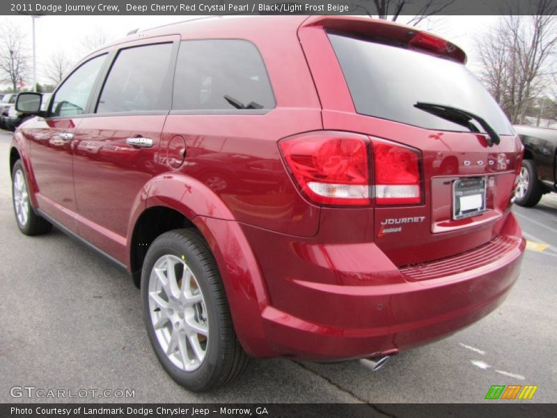Deep Cherry Red Crystal Pearl / Black/Light Frost Beige 2011 Dodge Journey Crew