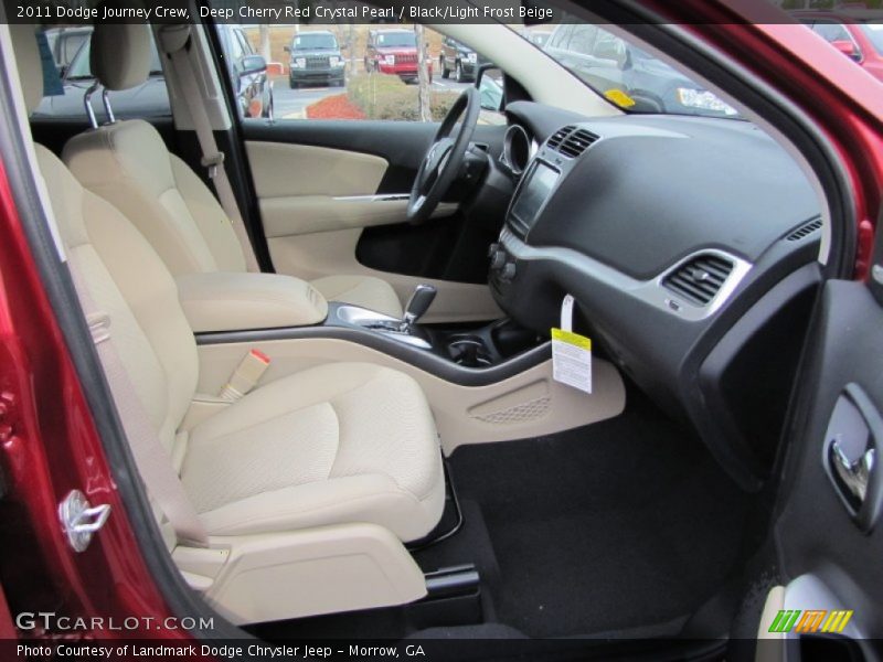 Deep Cherry Red Crystal Pearl / Black/Light Frost Beige 2011 Dodge Journey Crew