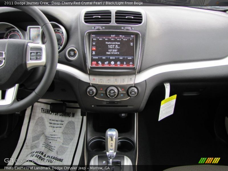 Deep Cherry Red Crystal Pearl / Black/Light Frost Beige 2011 Dodge Journey Crew