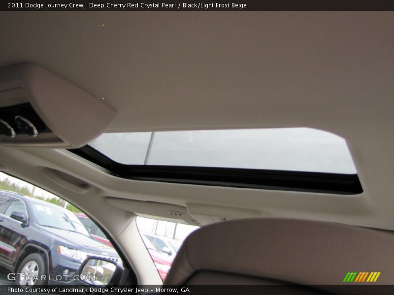 Deep Cherry Red Crystal Pearl / Black/Light Frost Beige 2011 Dodge Journey Crew