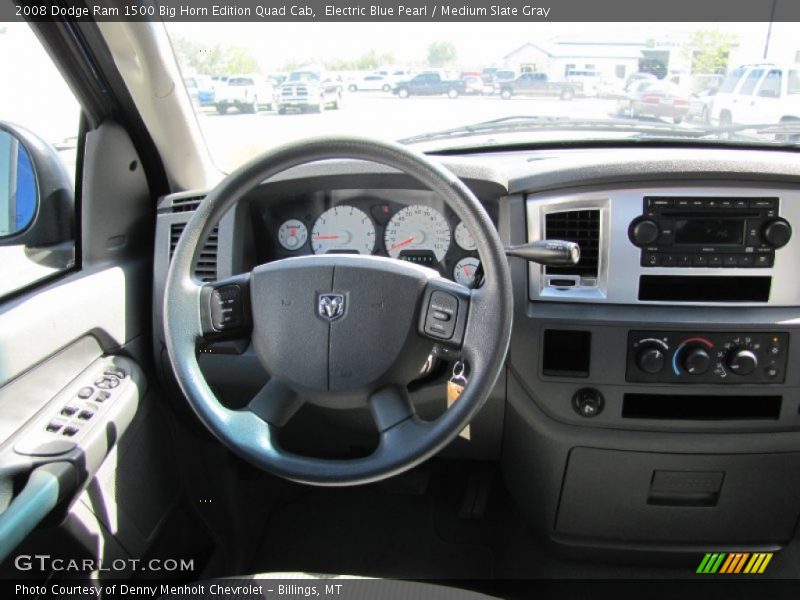 Electric Blue Pearl / Medium Slate Gray 2008 Dodge Ram 1500 Big Horn Edition Quad Cab