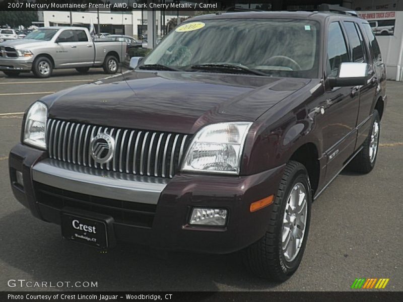 Dark Cherry Metallic / Camel 2007 Mercury Mountaineer Premier AWD