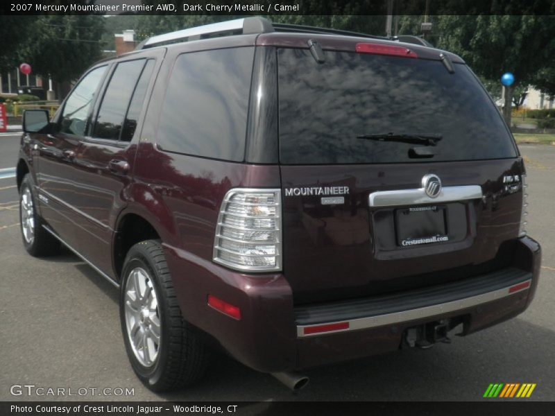 Dark Cherry Metallic / Camel 2007 Mercury Mountaineer Premier AWD