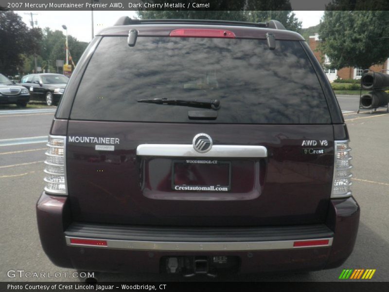 Dark Cherry Metallic / Camel 2007 Mercury Mountaineer Premier AWD