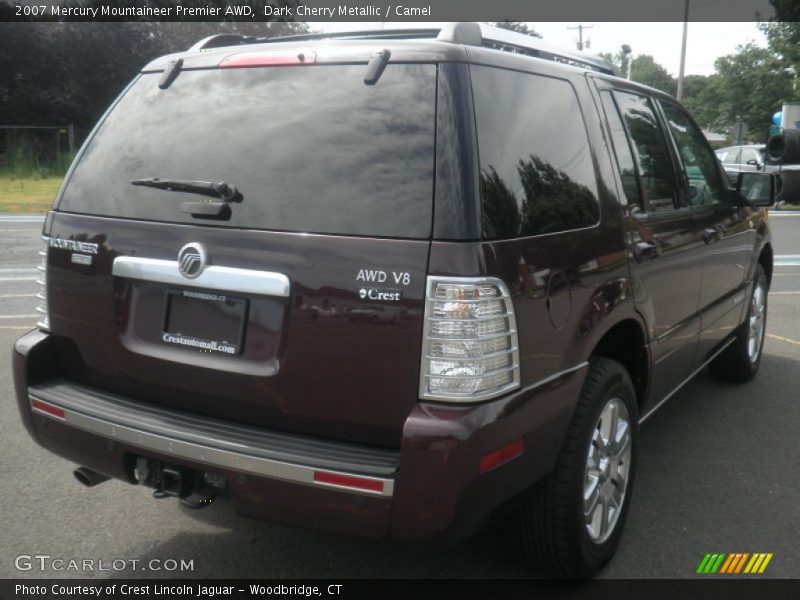 Dark Cherry Metallic / Camel 2007 Mercury Mountaineer Premier AWD