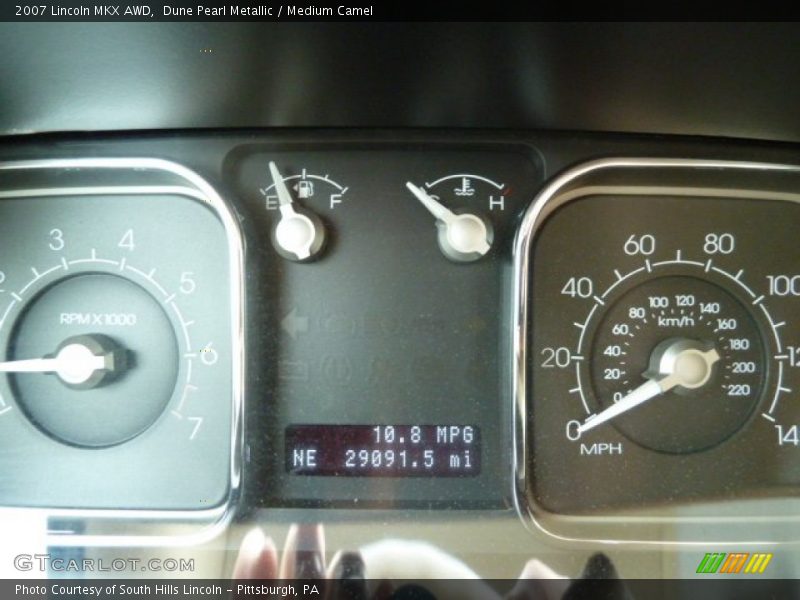Dune Pearl Metallic / Medium Camel 2007 Lincoln MKX AWD