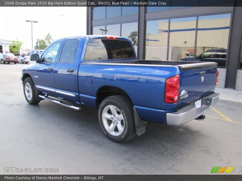 Electric Blue Pearl / Medium Slate Gray 2008 Dodge Ram 1500 Big Horn Edition Quad Cab